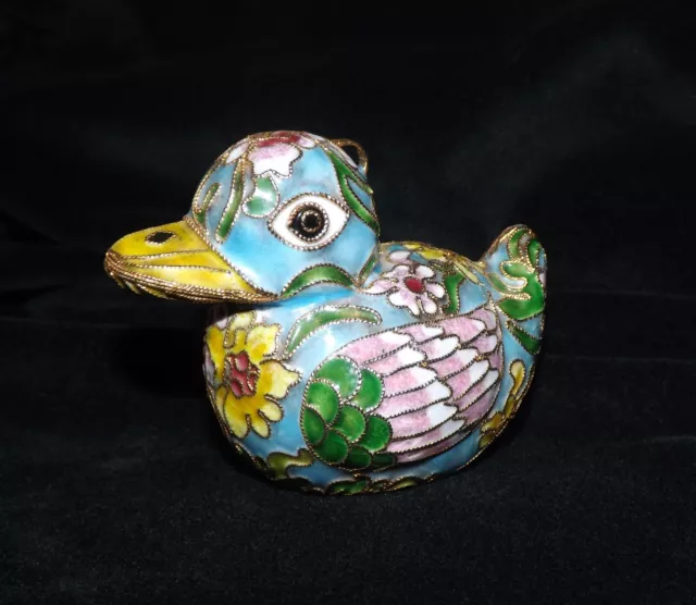 NYCO International Cloisonne Duck Christmas Ornament