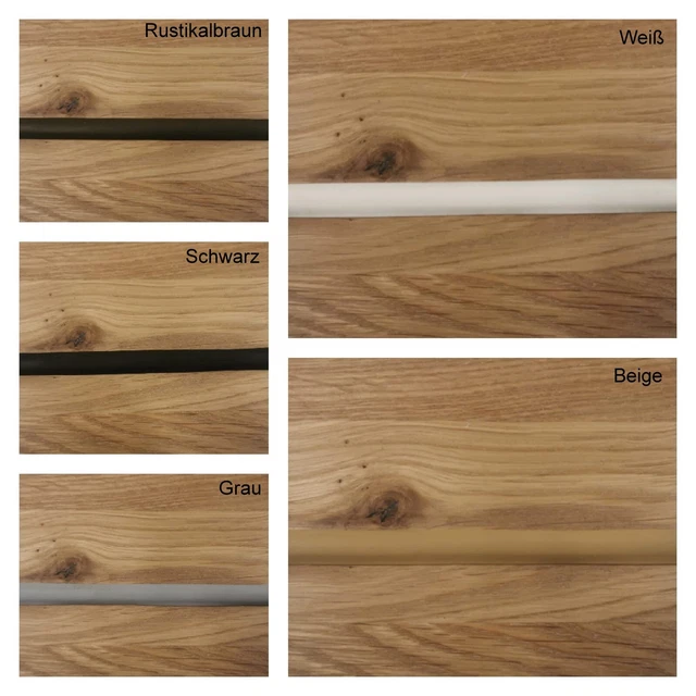 Escaleras roble rústico DL 20 mm aceite de cera dura blanco natural con labio de goma