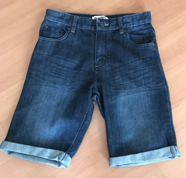 Kids Breakers Long Denim Cuffed Shorts Blue- 12