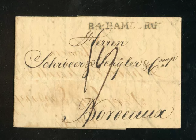 Hamburg Brief Einzeiler R.4.Hamburg (1815) - Bordeaux Frankreich (959926)