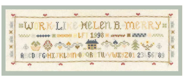 Traditionelles Sprichwort Sampler - Kreuzstichset auf Evenweave mit klarer Karte