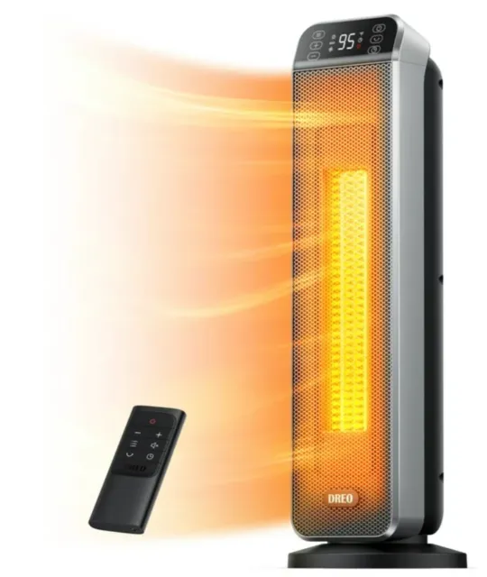 Dreo 24-inch Oscillating tower space heater, keep your family warm and cozy just