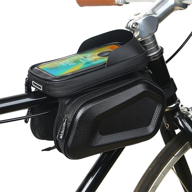 BIKE FRONT TOP Tube Frame Phone Bag Phone Holder Case Waterproof