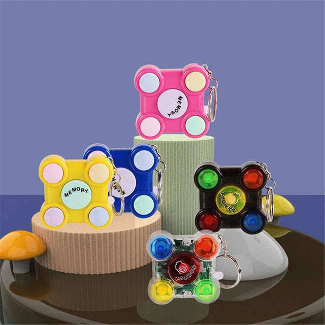 Push Pop Fidget Sensory Toy Mini Game Console Kids Adult Stress Relief Keychain·