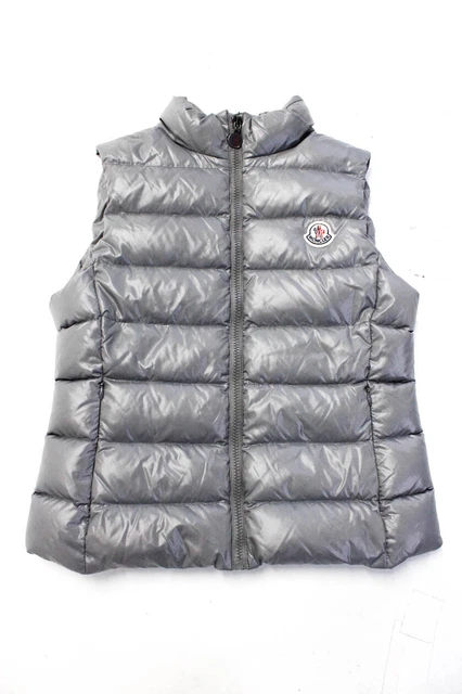 Moncler Juniors Girls Down Filled Puffer Vest Gray Size 14