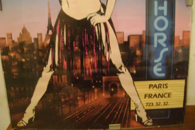 AFFICHE ancienne 1980 : CRAZY HORSE DE PARIS  sous verre 3