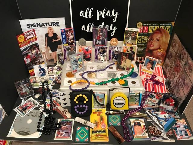 HUGE Junk Drawer Lot Collectibles, Tom Brady, Elvis, Misc, 6/27/1P