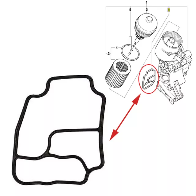 Joint support Boîtier filtre huile 6 Cylindre Ess Bmw M50 M52 M54 S50 S52 S54