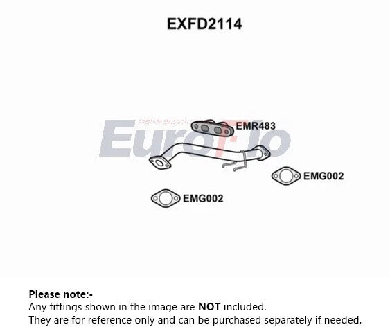 Tubo di scarico adatto per FORD GRAND C-MAX 1.0 anteriore 12 a 19 EuroFlo 1743634 1825079