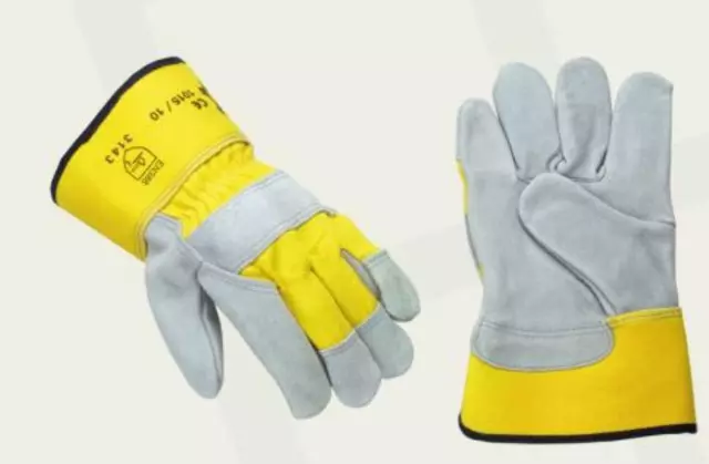 1 Par Guantes Jardín Guantes de Trabajo Amarillo Talla 10,5 Robusto