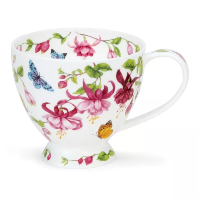 Dunoon Papillon Fucsias Mariposa Jumbo 0,42L Taza de Té Café Skye