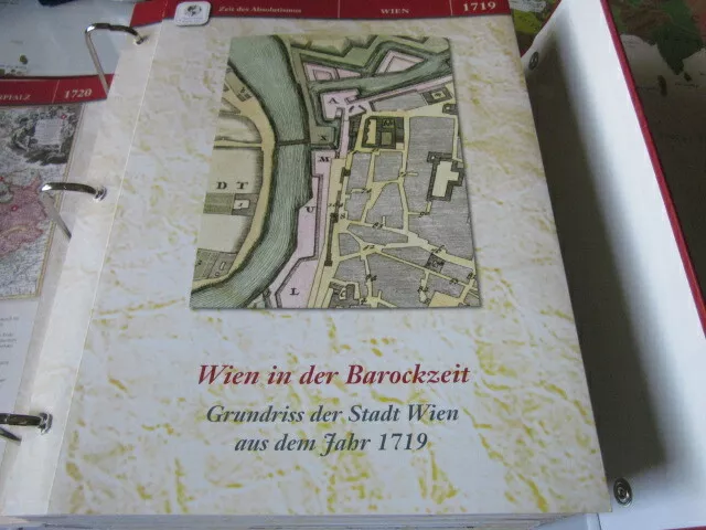 Dtsch.Geschichte in Historischen Karten 1719 Wien im Barock Stadtplan 1719