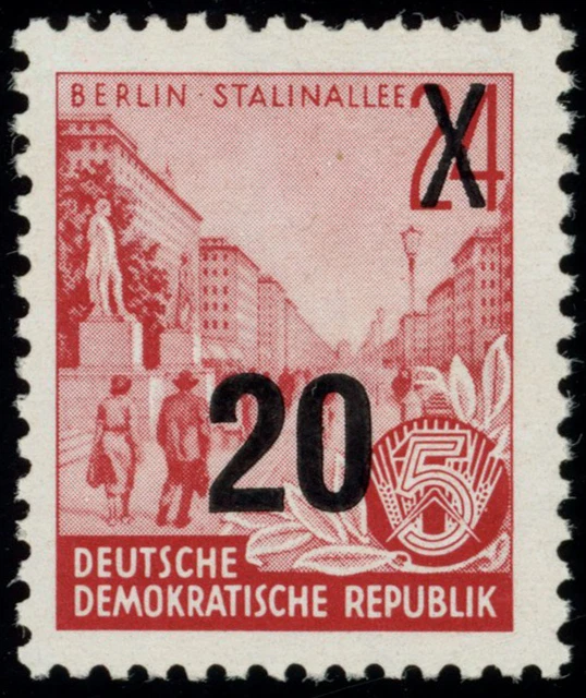 DDR 1955, MiNr. 439 b II g XII, tadellos postfrisch, Attest Ruscher, Mi. 1800,-