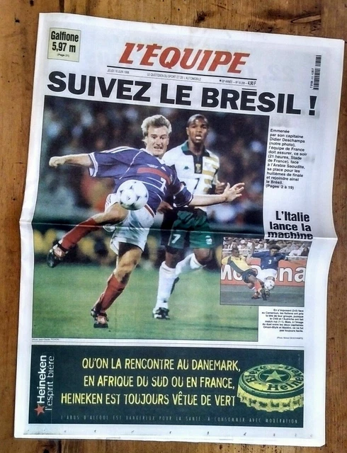 Lot de 5 journaux victoire de la France à la Coupe du Monde Football