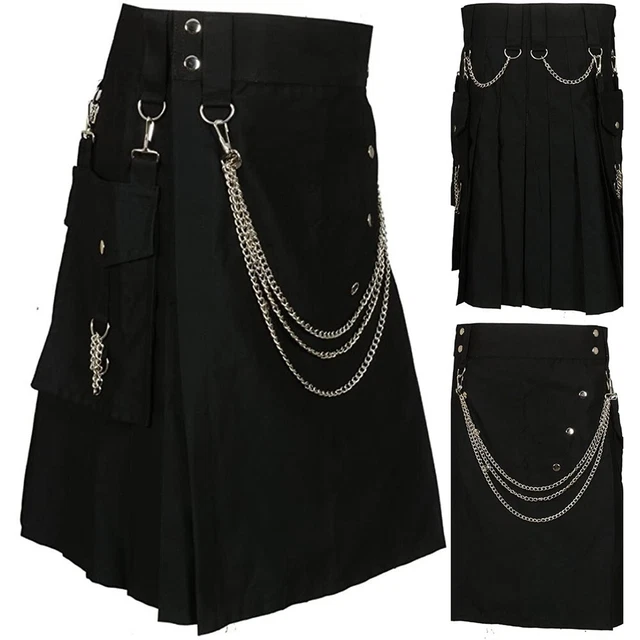 1 x gonna scozzese abbigliamento irlandese kilt lino per uomo misure metallo