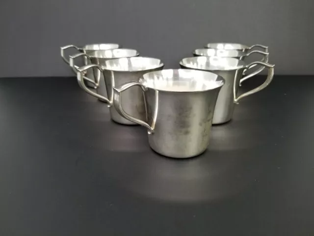 VTG Wallace Silverplate 35 Marked Baby Punch Cups Set of 11 silver plate cups