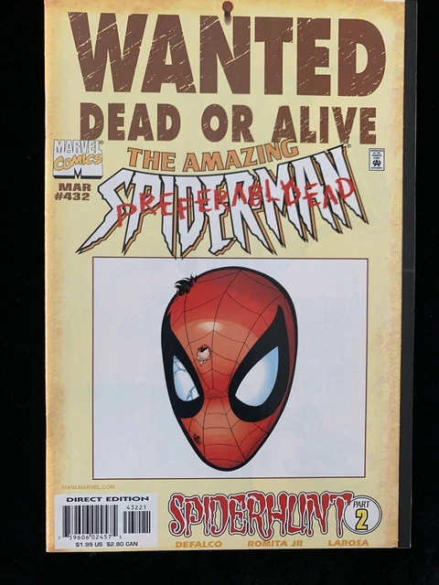 The Amazing Spiderman #432 NM 1st App Black Tarantula Variant Marvel 1998 Key
