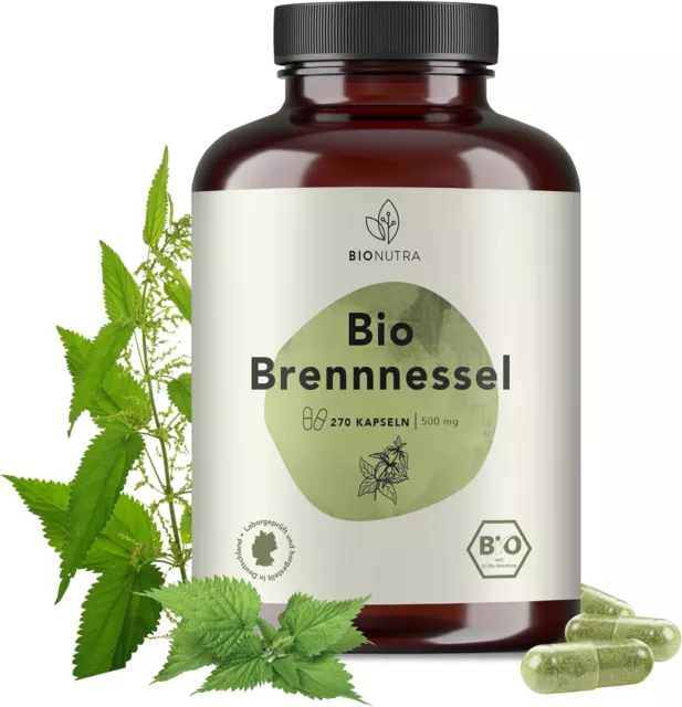 BIONUTRA® Brennnessel Kapseln Bio (270 x 500 mg), deutsche Herstellung