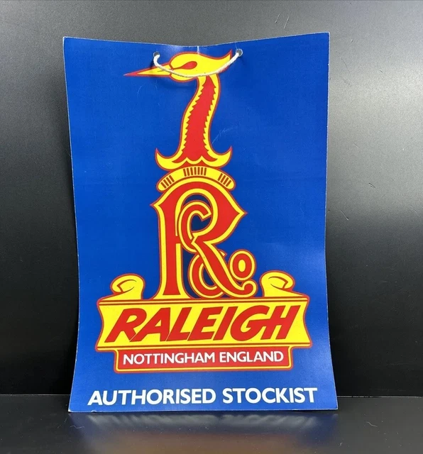 ORIGINAL RALEIGH AUTHORISED Stockist Shop Sign Card Burner / Chopper