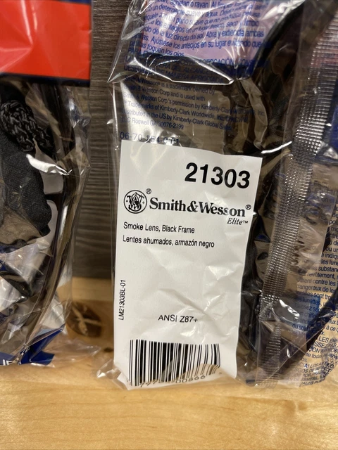 2 Pack Smith & Wesson 21303 Elite Safety Sun Glasses Smoke Lens Black New 2