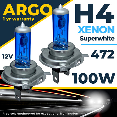 Argo H4 Moto 55w Phare Halogène Transparent Original Moto Haut Faisceau Ampoules 12v 