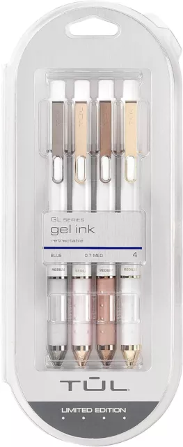 TUL Pearl Collection Gel Pens, Medium Point, 4 Count (Pack of 1),