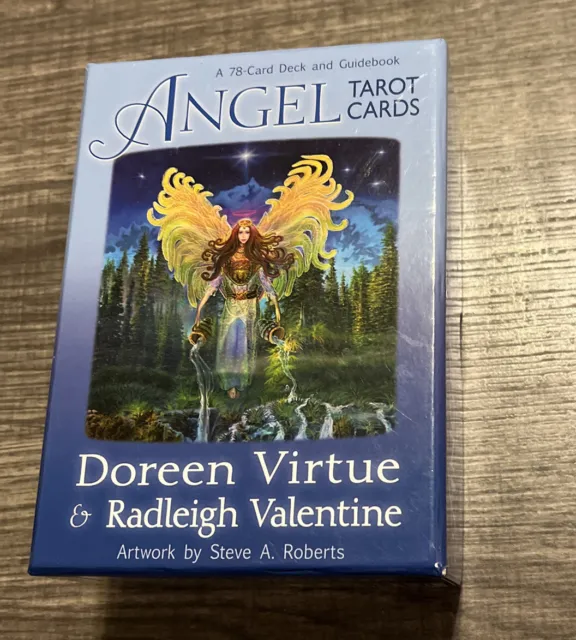 Angel Tarot Card Deck 78 Doreen Virtue Radleigh Valentine Silver Edges Beautiful