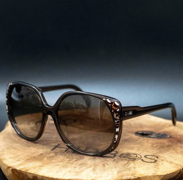 Lunettes De Soleil Emilio Pucci Vintage – Style Papillon, Monture Bleu-vert, Verres Gris !