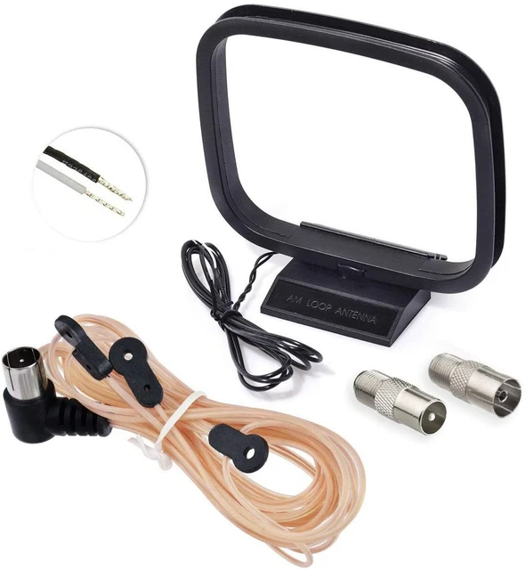FM RADIO DIPOLE Antenna & AM Loop Antenna with Adapter Kit For Bose
