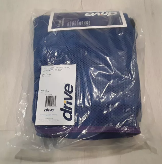 Drive Medical #13223M Full Body Patient Lift Sling Medium Mesh BRAND NEW SEALED