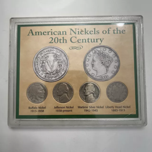 American Nickels of the 20th Century 4 Coin Set Buffalo Liberty Wartime