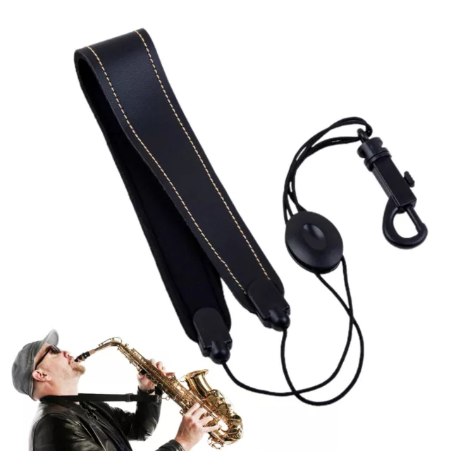 Leather Saxophone Neck Strap For Soprano Tenor Alto Baritone Sax Comfortable