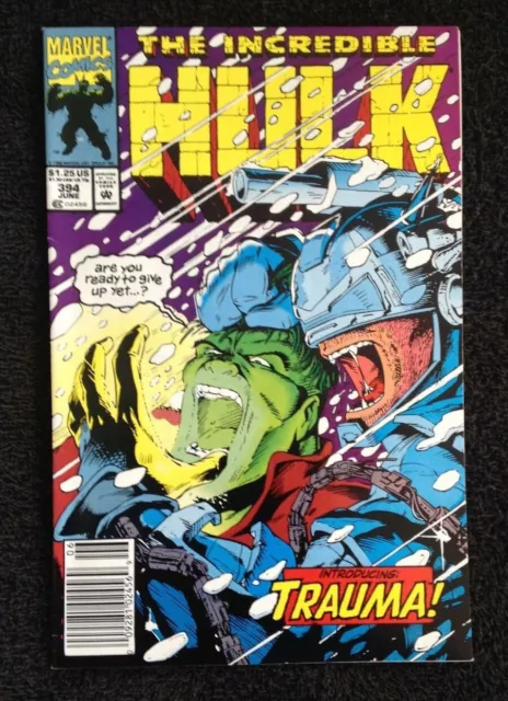 *KEY COMIC* The INCREDIBLE HULK # 394 1st App of TRAUMA (1992 Marvel) NEWSSTAND