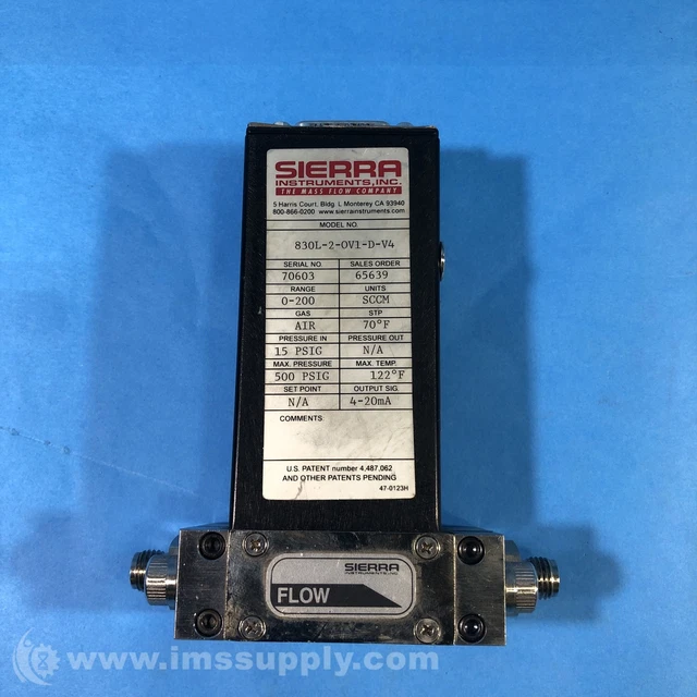Sierra Instruments 830L-2-OV1-D-V4 Flow Meter USIP