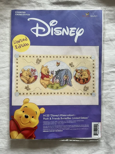 Designer Stiche Disney Winnie The Puuh Schmetterlinge limitiertes Kreuzstichset