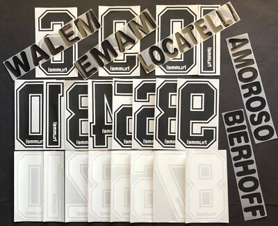 Biemme KIT NOMI+NUMERI UFFICIALI VICENZA HOME/AWAY 1997-2002 OFFICIAL NAMESETS PL SZ 