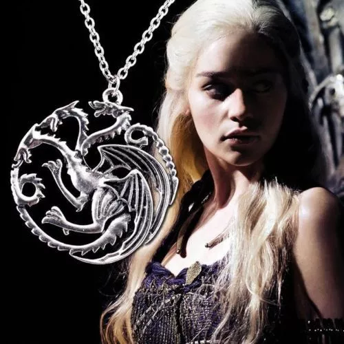 Game of Thrones Halskette Khaleesi Targaryen Drache Wappen Fire and Ice Neu&OVP