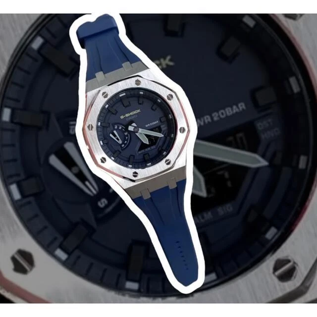 G-Shock GA2100 Kashi Oak Navy Belt Custom No.gs2773