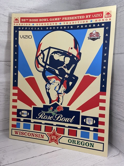2012 Rose Bowl Wisconsin vs Oregon Souvenir Program NCAA