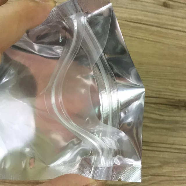 Clear Silver Self Seal Mylar Pouch Aluminium Foil Food Storage Packaging Bag 3