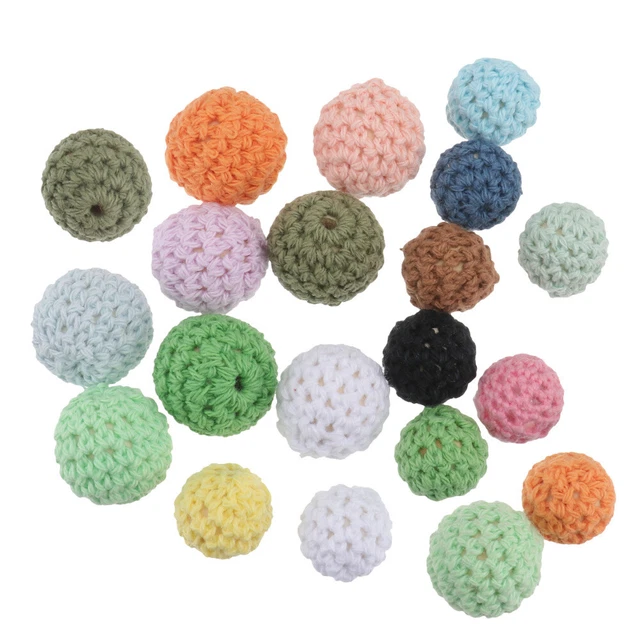 20 PCS DIY Knitting Bead Cotton Thread Wooden Beads Jewelry Bracelets Delicate