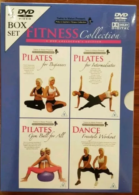 POLLY & SOPHIE'S FITNESS COLLECTION: 4 DVD SET. PILATES, gym ball