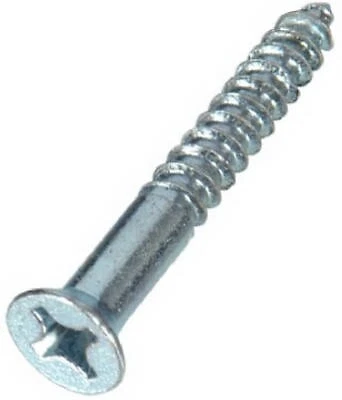 Tornillos de madera, zinc, Phillips, #12 x 1 pulgada, 100 piezas -40147