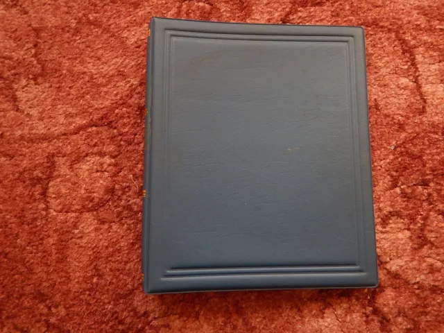 Stanley Gibbons Padded Blue 22-Ring Stamp Album Used With Used Quadrille Leaves