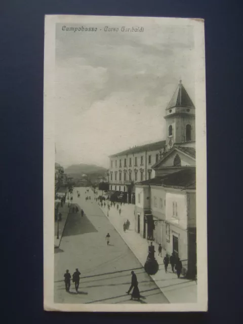 Molise : Campobasso (Cb) Corso Garibaldi Viaggiata Anno 1921 Molto Bella