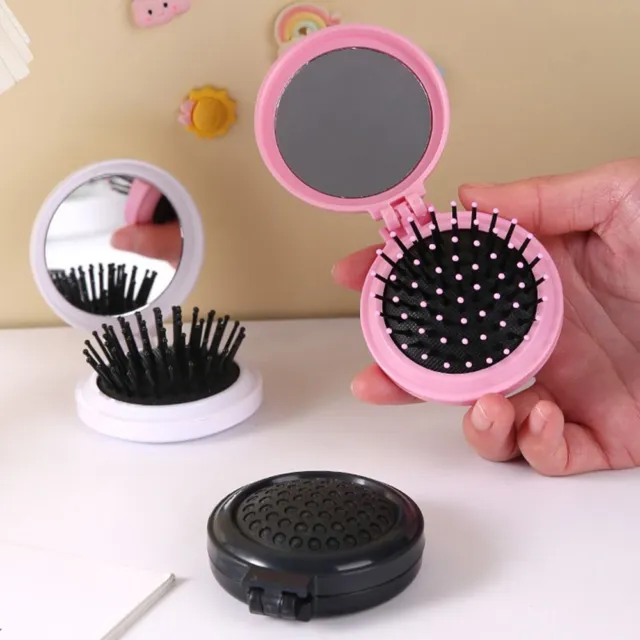 Mirror Air Cushion Comb Massage Comb Folding Airbag Comb Hair Comb with Mirror