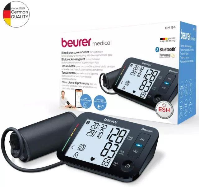 Beurer BM54 Oberarm Blutdruckmessgerät mit Bluetooth und XL Display 2