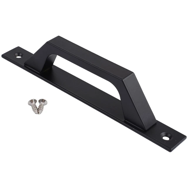 1Pc Barn Door Pull Handle Heavy-Duty Black Iron Hot Bed Sliding Gate Shed Garage