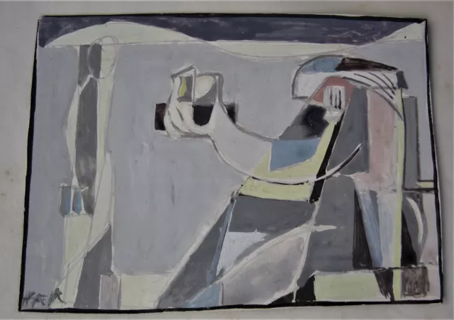 Heinz Friedrich Kirchner 1926-2000, Das Präsent, Gouache, um 1950