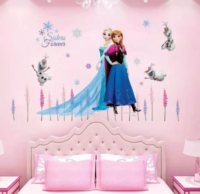 Anna Elsa Frozen Wall Furniture Sticker Removable Decor Room Disney Princess